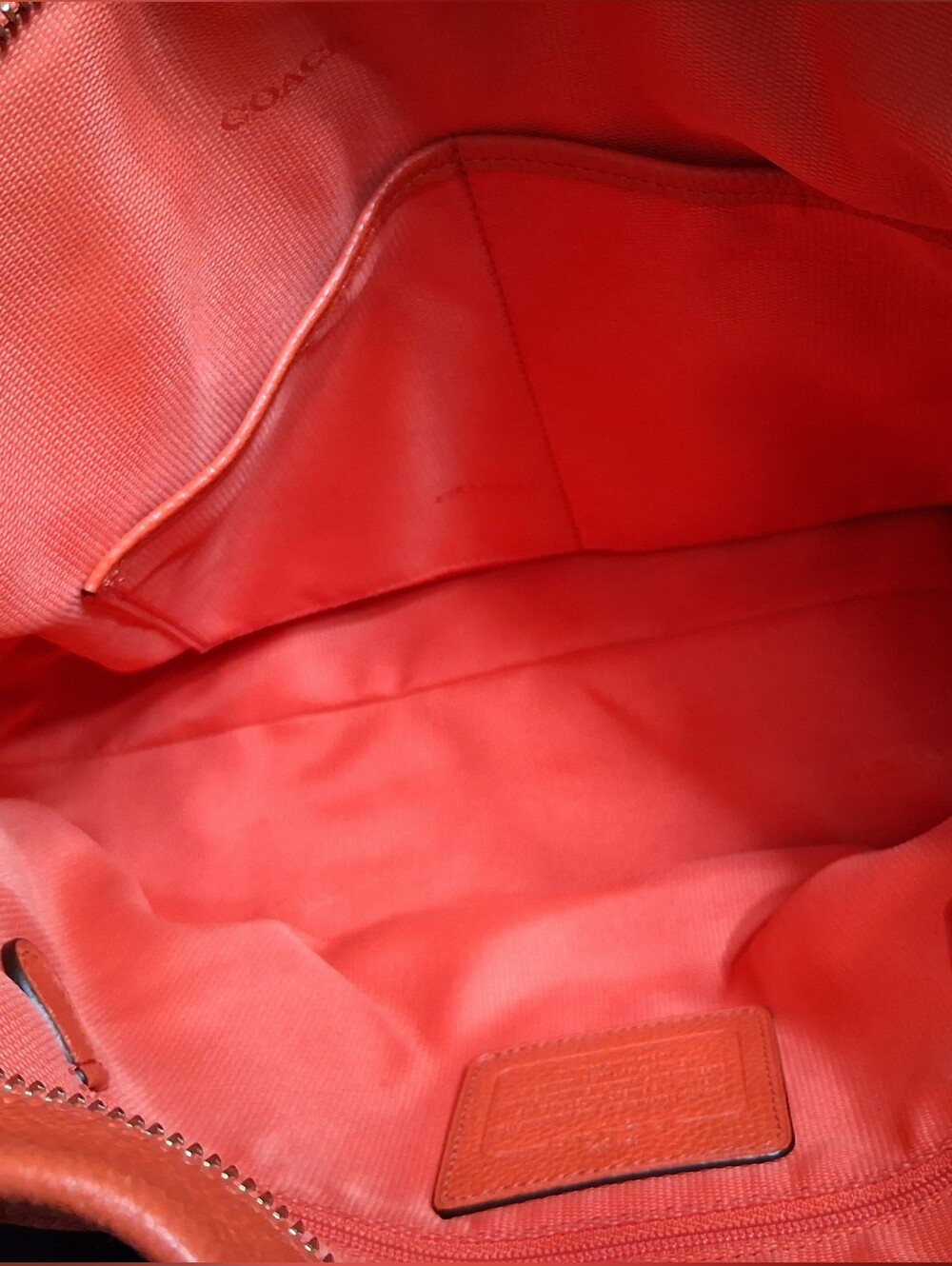 Coach Scout Hobo Purse Orange Pebble Leather W/ Pebble Leather Orange Wristlet - Picture 10 of 16